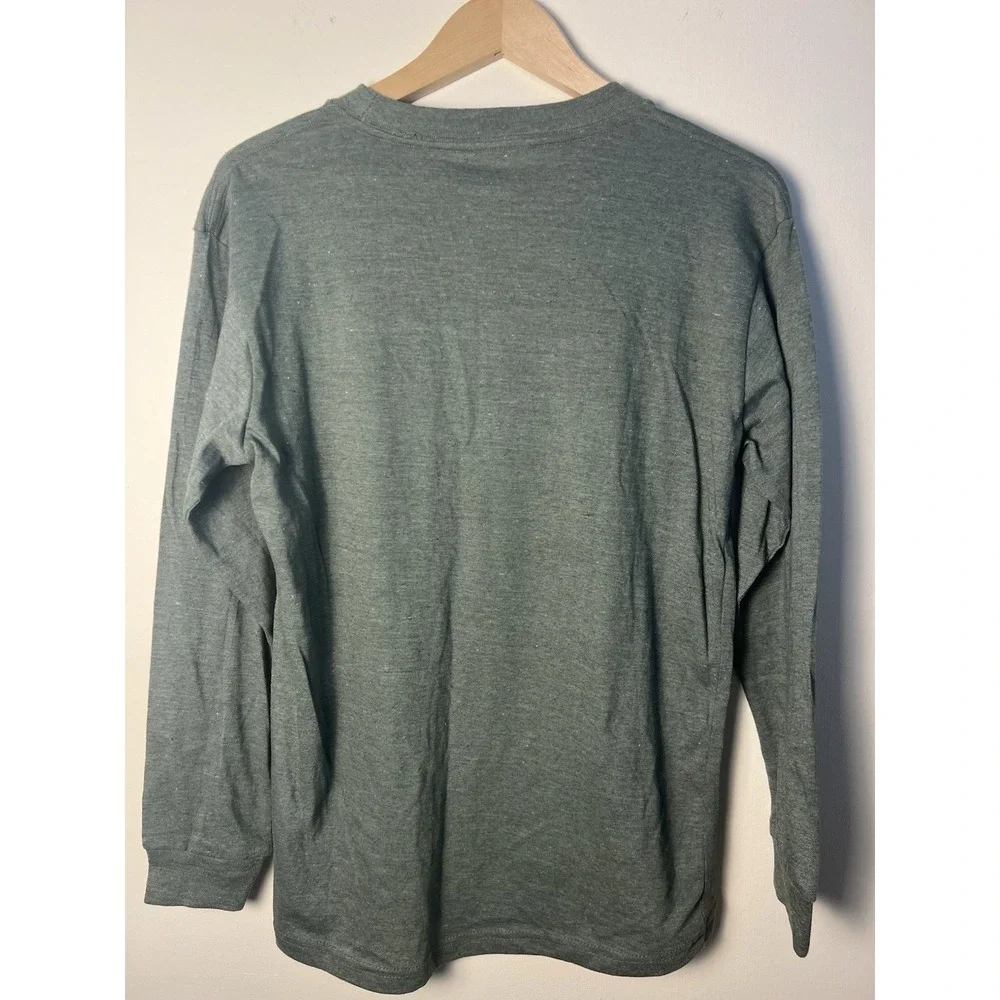 🛍️Preswick & Moore Men Sleep shirt Green Heather Small‎ Long Sleeve Jersey Soft